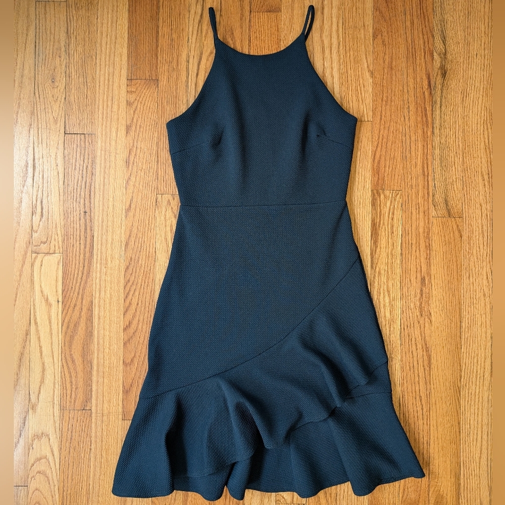 Emerald Green Halter Ruffle Dress Soprano Small